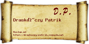 Draskóczy Patrik névjegykártya